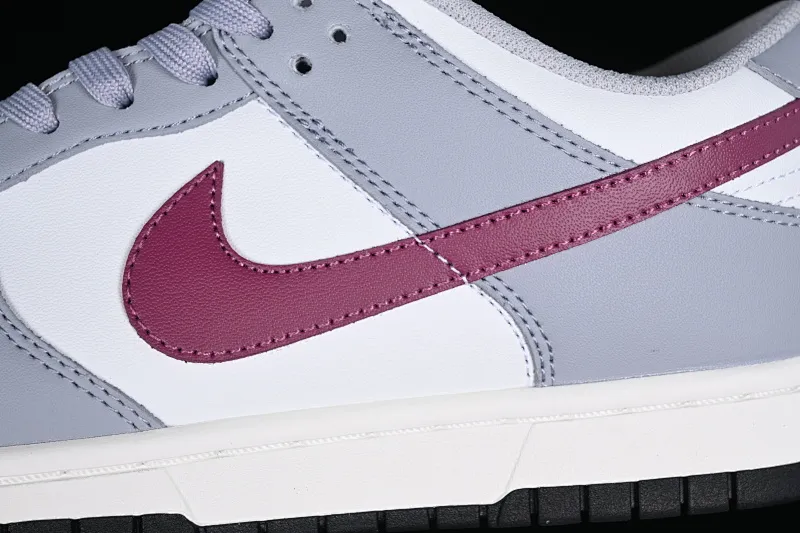 All categories Nk SB Dunk series Nk SB Dunk Low low-top sneakers Nk Dunk Low "Grey White" gray burgundy low-top retro sports and leisure sneakers DD1503-122